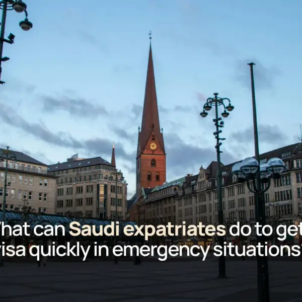 What can Saudi expatriates do to get a visa quickly in emergency situations?